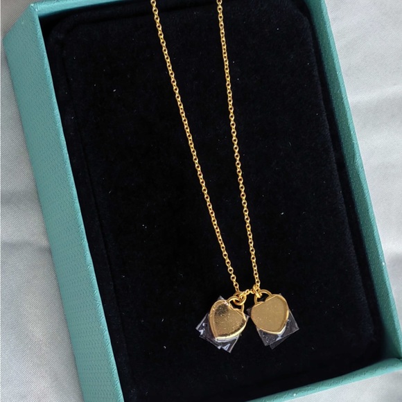 Tiffany & Co. Gold Necklace with Pink Heart Pendant - Picture 4 of 6